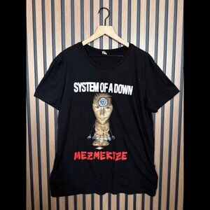 System of a Down Shirt Large Mens Black Short Sleeve Mezmerize Graphic Tee